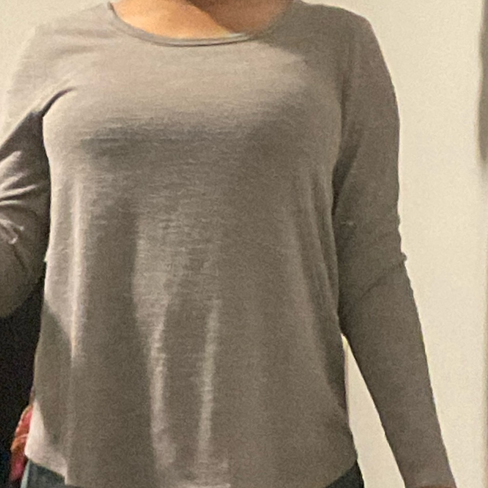 Tan sweater with plaid back
